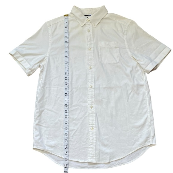 All White Ralph Lauren button-down Polo Shirt (M) - Picture 3 of 6